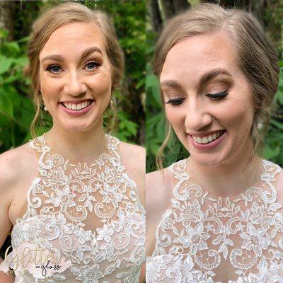 Bride- makeup by glitter and gloss