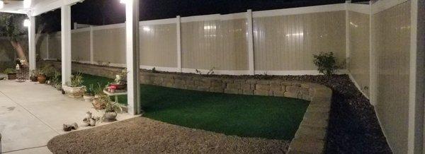 Beautiful backyard. Extremely happy with our new Green Turf back yard.