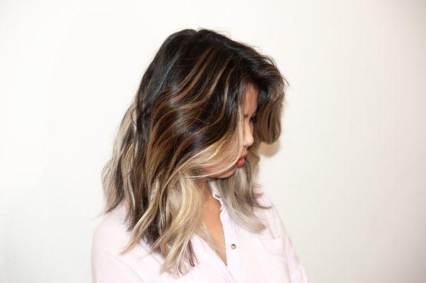 Asian hair balayage Williamsburg.