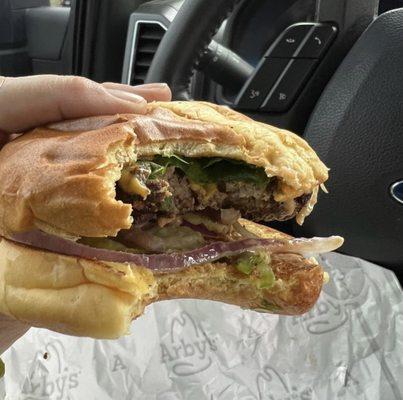 Yes, this is the amazing burger. I tried it so you won't have to. Don't waste your money. These are very expensive. Crystal's was better.