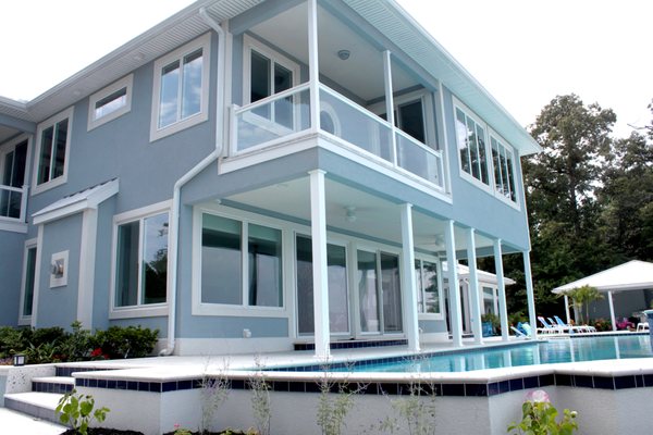 OceanView impact casement windows and sliding patio doors have been used in this coastal home.