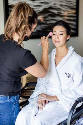 Updos for I Dos makeup artist hard at work