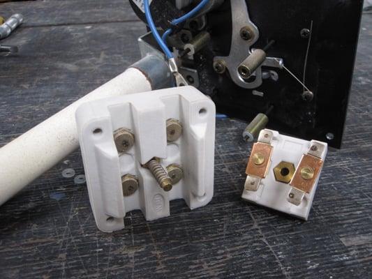 If you have an old manual kiln, gunk can build up on those contacts.  Be sure the contacts in your terminal block are clean.