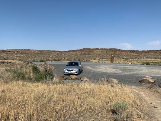 Quiet destination spot for the day parking lot.