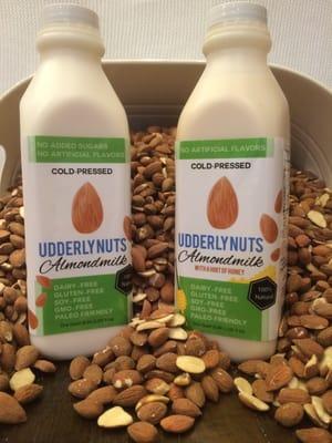 All-natural almond milk. Original and Hint of Honey flavors.