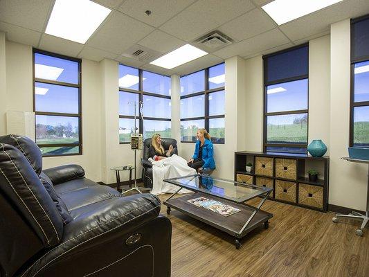 Large, private suites available for all patients