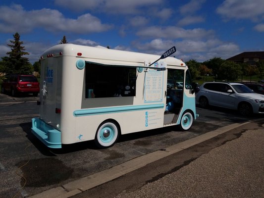 The ice cream man is here.