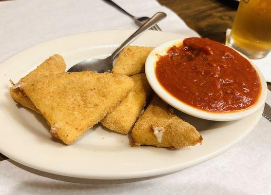 Mozzarella Triangles - STUFFED w/mozzarella! Yum!!