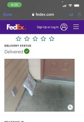 They delivered my package to the wrong house .