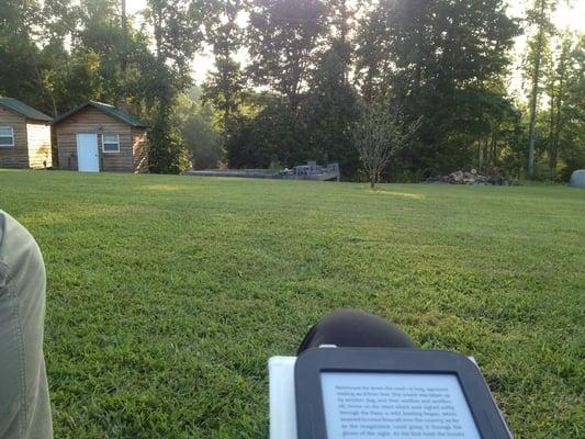 The cabins as seen from my chair.