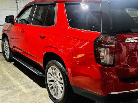 Chevy Tahoe looking good and WELL protected! This one has been Polished and ceramic coated