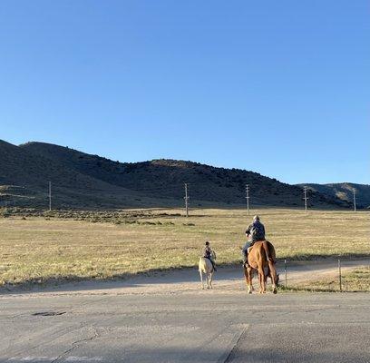 leaving on trail...