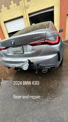 Rear bumper replaced, new from dealer