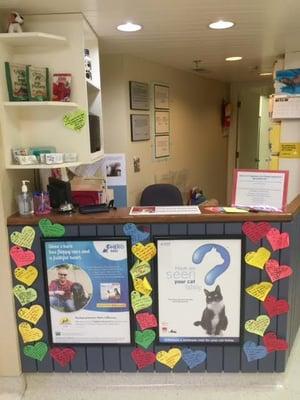 June 18th was Trupanion's first Veterinarian Appreciation Day! We had clients write down why they love our doctors and posted them up front.