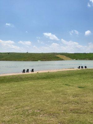 Swimming lake located inside of a new community