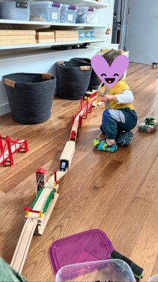 Loving all the Brio train and tracks and stations