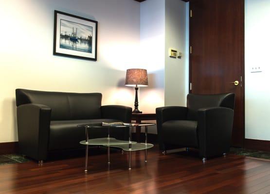 Comfortable seating in the reception area