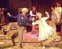 The Fezziwigs(Clark Gookin & Jenelle Sosa) dance delightfully in Tri-State's annual A CHRISTMAS CAROL. Dec.8-23  in 2010.