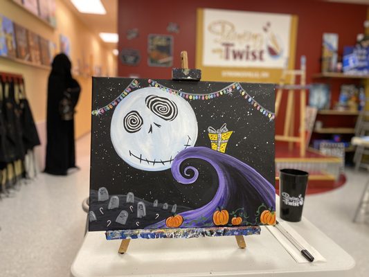 The Nightmare Before Christmas Holiday painting.