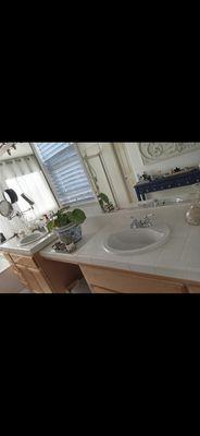 Clean master bathroom