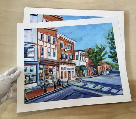 Downtown Bar Harbor painted by client Terry Wilson of Maine Point of View: https://etsy.me/3aXXcSe