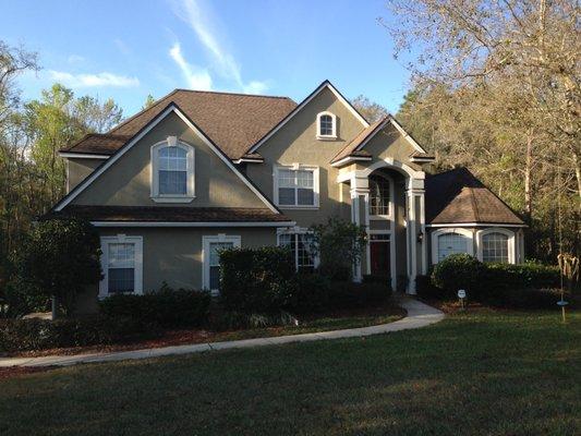 A Crown Roofing GAF Barkwood completed Project