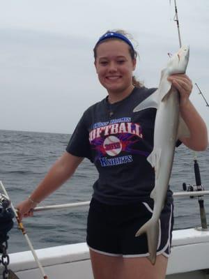 CORIN and her shark. We caught 5 today