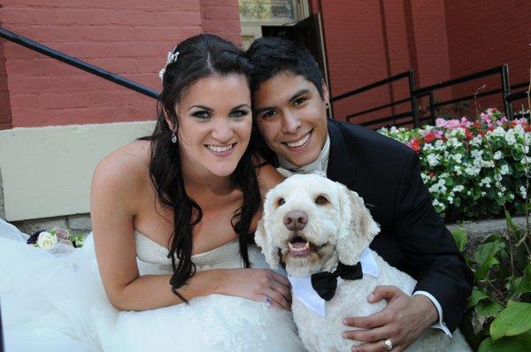 Cincinnati wedding with their best dog!