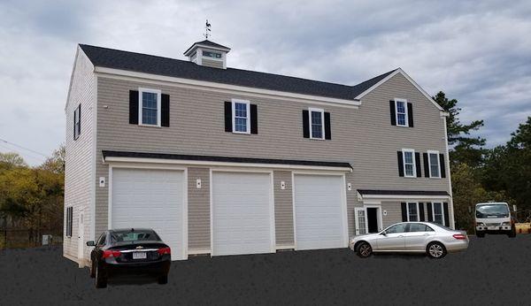 Hopkins Home Building general  offices at corner of Old Bass River Road and Paddock's Path in Dennis, MA