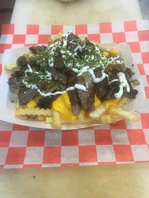 Steak and cheese fries