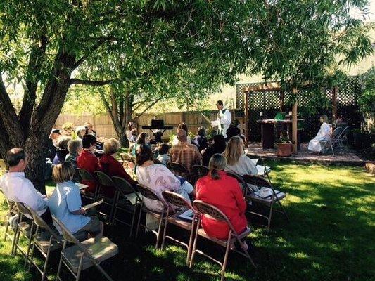 Outdoor Chapel used for services in the summer. Very kid friendly.