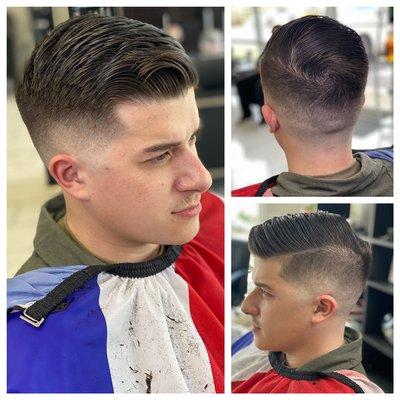 Hot towel straight razor fade