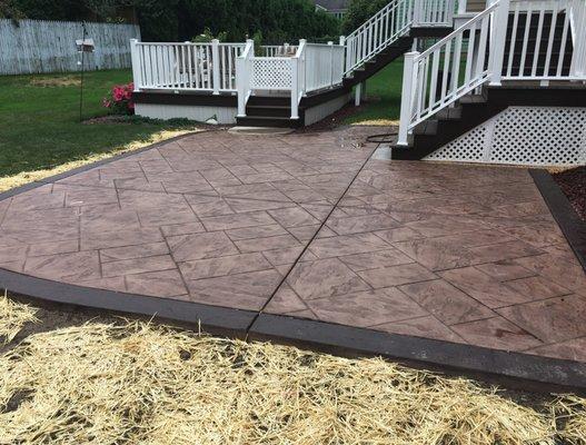 stamped concrete patio