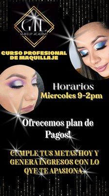 Curso de Maquillaje con planes de pago.