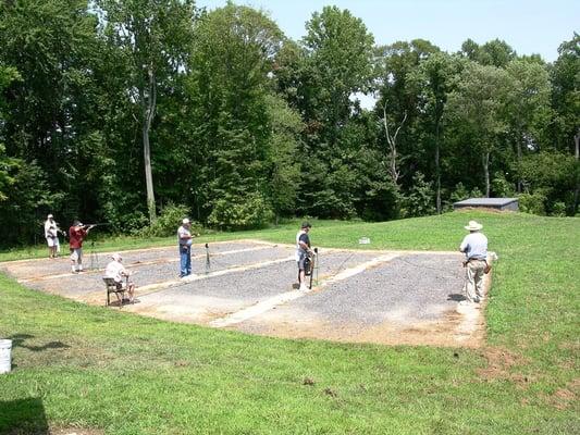 Trap position #1 during practice.