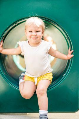 Our toddlers love going outside!