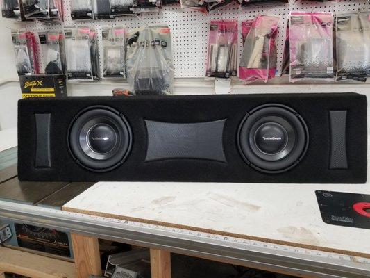 Custom enclosure for 2 Rockford Fosgate 10" shallow subwoofers