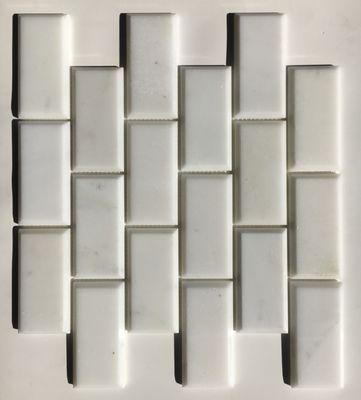 Arabescato White Marble - 2"x4" Beveled Mosaic - Available in Polished and Honed finish