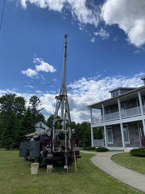 Pulling a submersible well pump on schedule 80 pipe.