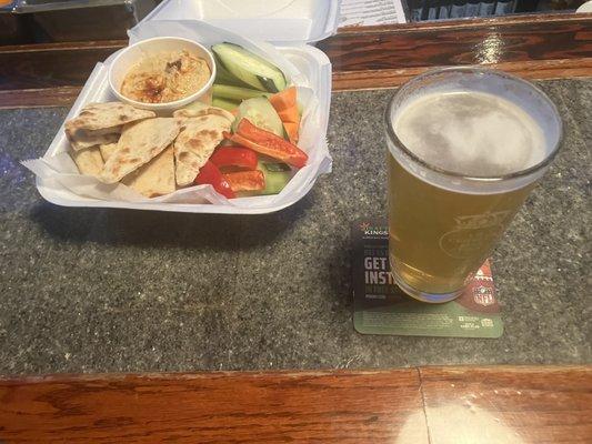 Beer And The Hummus Dip