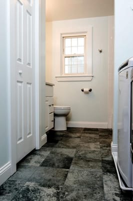 This was a full gut renovation of a bath laundry area.