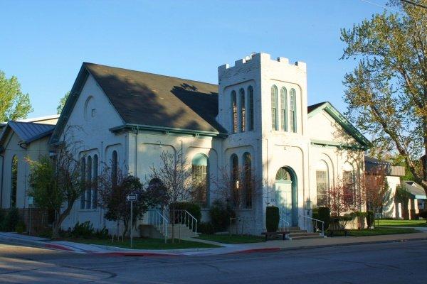 The old side of the church, on Nevada Street