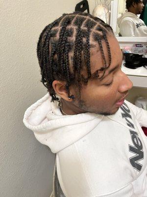 Men box braids