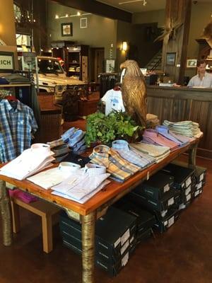 Great selection of men's shirts, khakis, and shorts.