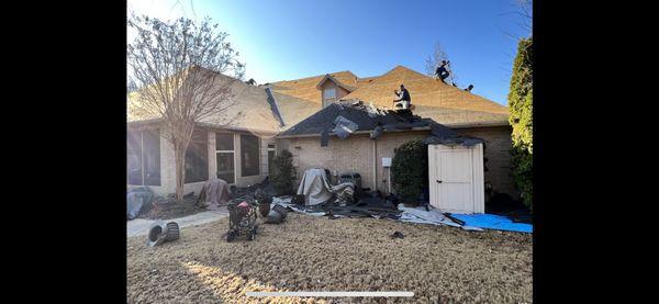 100sq roof tear off for deck inspection.