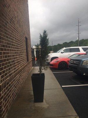 Parking at front of building