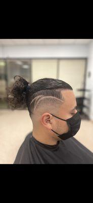 mens cut with simple design