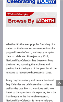 The National Calendar keeps you up to date to celebrate.