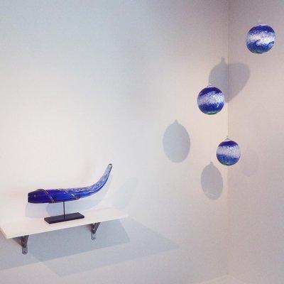 Exhibit of blown glass  by Ed & Barbara Streeter at Conway Glass