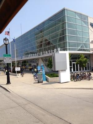 Drive by MKE intermodal with #bublr rack nearby